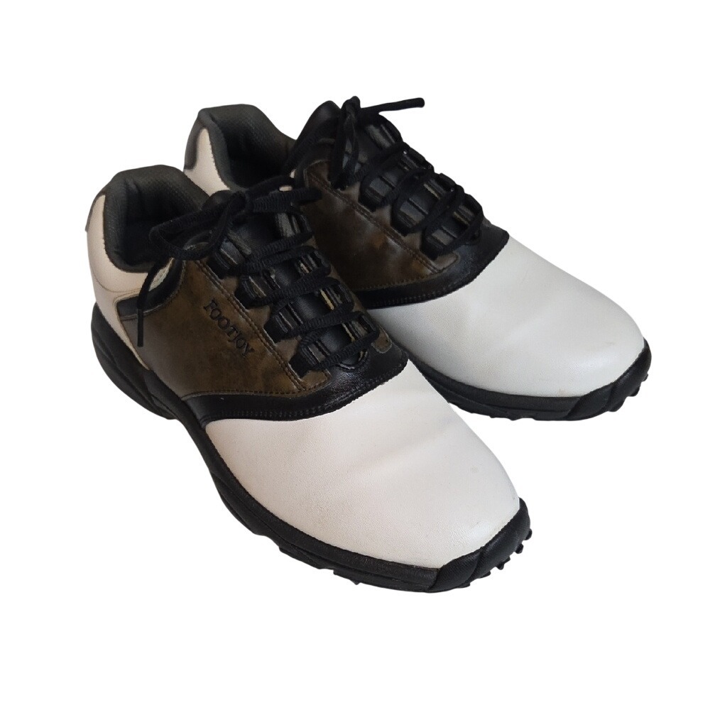 FootJoy Mens 45516 Brown White Black Saddle‎ Golf Shoes Cleated Size 11 M